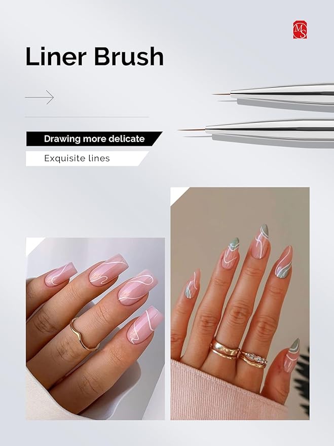 MelodySusie Nail Art Brushes Set,6pcs