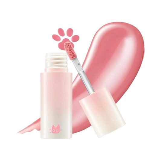 Chewy Lip Glaze, High Shine Lip Gloss, Korean Beauty (GZ01 Peach Blossom, 3.5 grams)