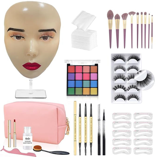Makeup Practice Face Board, 5D Makeup Mannequin Face