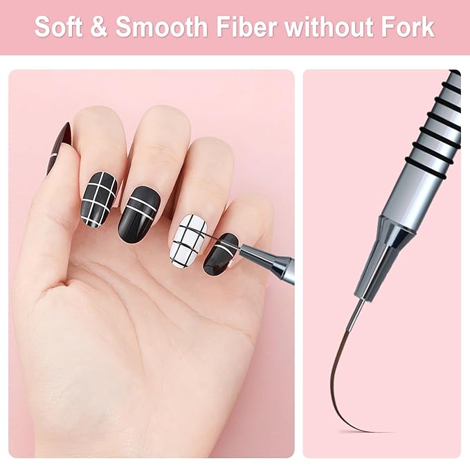 Nail art liner brushes, 6pcs