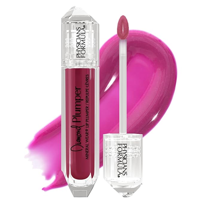 Physicians Formula Mineral Wear Diamond Lip Plumper Gloss, Dermatologist Tested, Diamond Marquise & Brilliant Berry Diamond