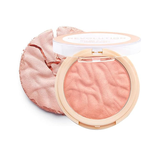 Revolution, Blusher Reloaded, Pressed Powder Face Blusher, Highly Pigmented & Long-Lasting Formula, Peaches & Cream, 0.26 oz