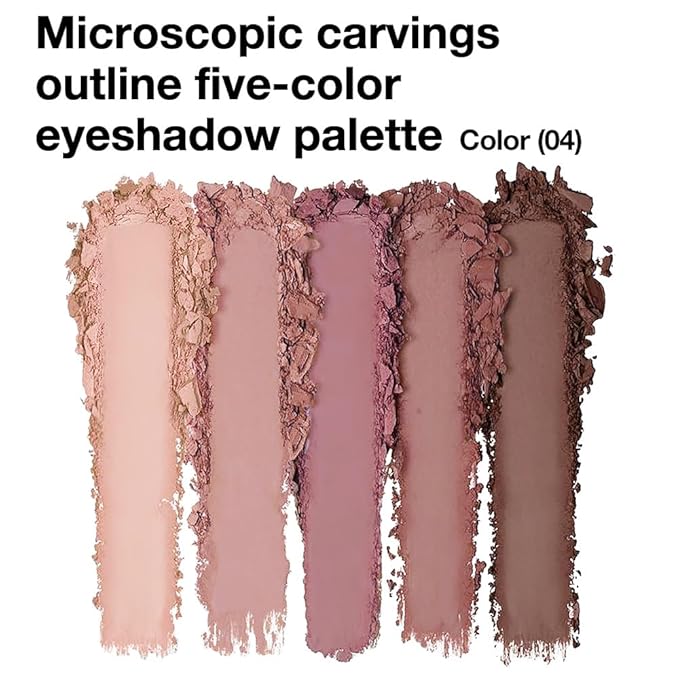 evpct 5 Colors Matte Nude Eye Shadow Palette Makeup for Older Women, Nude Pink Rose Mauve Brown Cocoa Matte Cream Mini Eyeshadow Palette for Blue Green Eyes, Contour Makeup Palettes, sombras de ojos
