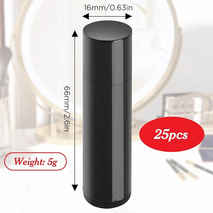 25PCS 3/16 Oz (5.5 ml) Twist Black