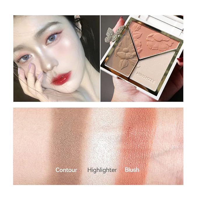 Highlighter & Contour & Blush 3 in 1 Compact Make-up