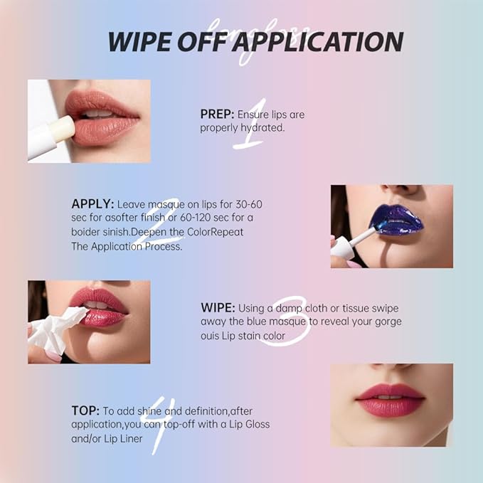 Matte Lip Gloss Peel Off Masque - Peel Off Lip Stain Tattoo, Mauve Peel Off Lip Tint，Long Lasting Waterproof Transfer-proof Lip Mask Lip Stain Peel Off Lip Gloss,Stay Lip Makeup 05#