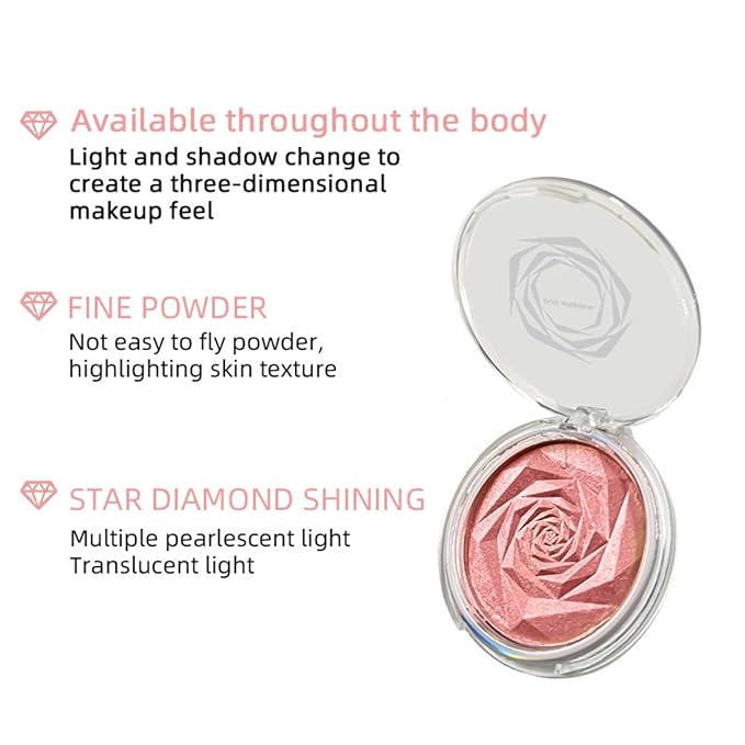 MAEPEOR Face Highlighter Palette 6 Colors Smooth Shimmer (Color 02)