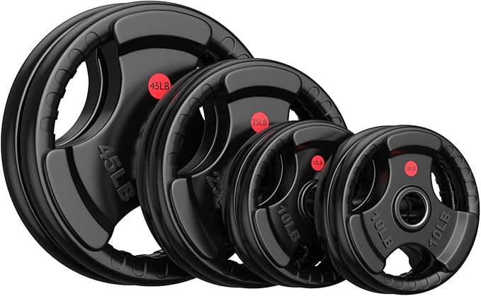 GIKPAL Weight Plates 2-inch Olympic (10lb 25lb 25lb 35lb 35lb 45lb) 45lb)