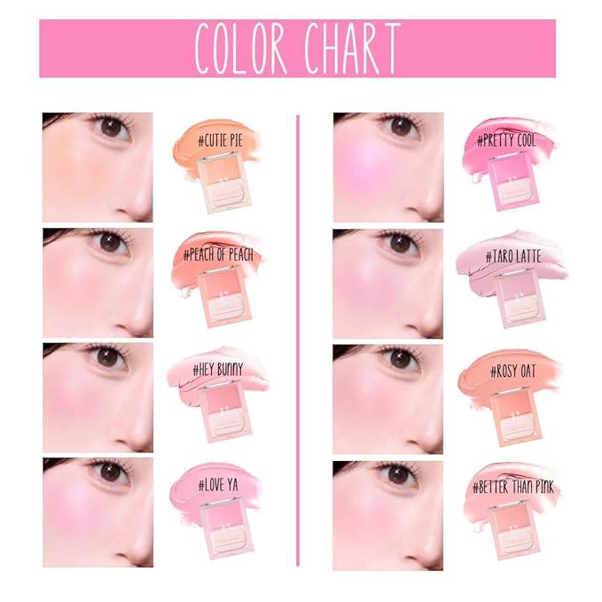 HOLIKA HOLIKA Colored Milk Cream Blush 07 ROSY Clean, Buildable