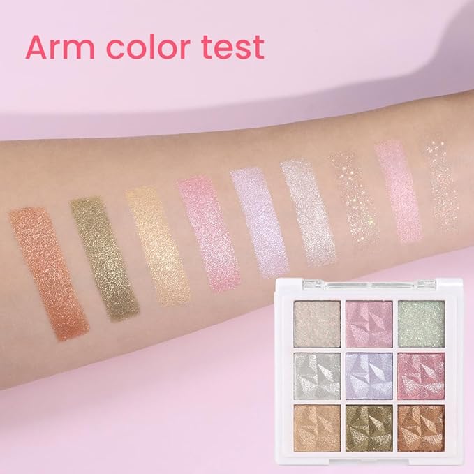 9 Colors Pink Pearl Gold Matte Shimmer Eyeshadow