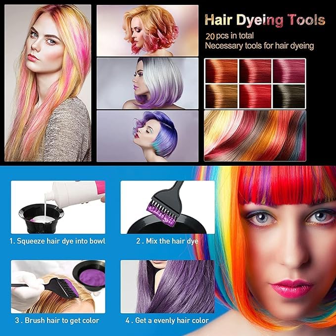 20 Pcs Hair Dye Brush