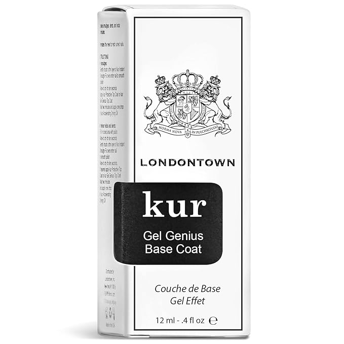 LONDONTOWN Kur Gel Genius Fast Drying KUR Gel Genius Fast Drying Base Coat, Vegan, Gluten-free, Paraben-free, Cruelty-free