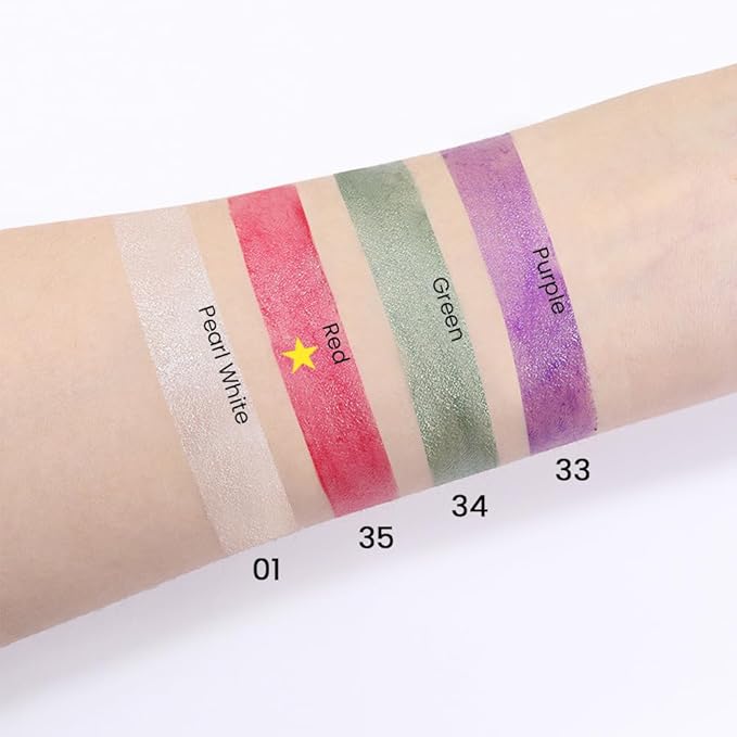 Kaely 2Pcs Cream Eyeshadow Sticks Set for Eyes Waterproof,Red Shimmer Eye shadow Stick Pencil Pen Bulk sombras en crema para ojos 35+35