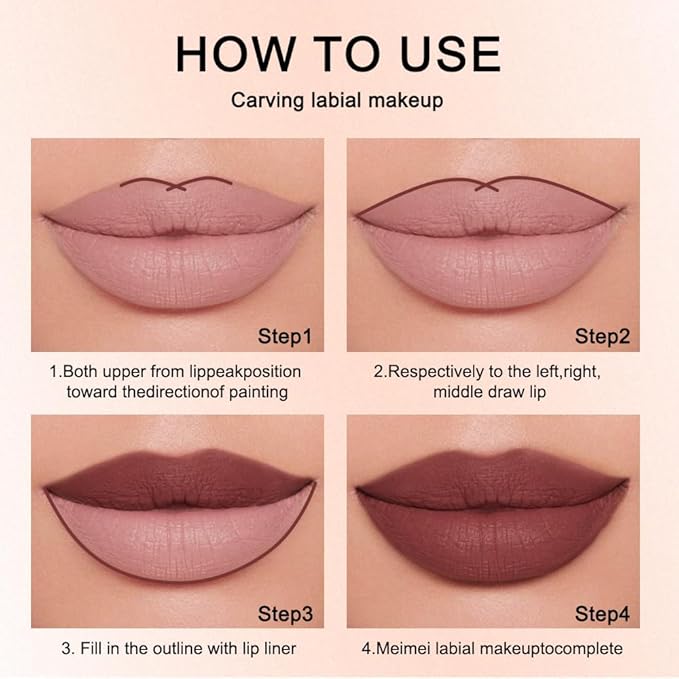 12 Colors lip liner pencils, Modern Classic Lip Liner, Lip Liner Pigmented Vegan Matte, Lasting Finish Lip Liner, Luxurious Creamy Long Lasting Lip Liner, Prevents Feathering and Fading, (06)