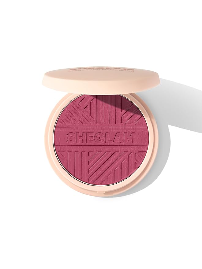 SHEGLAM Divine Flush Matte Blush Powder - Highly Pigmented, Non-Fading, Long Lasting Glowing Lightweight Natural Face Makeup