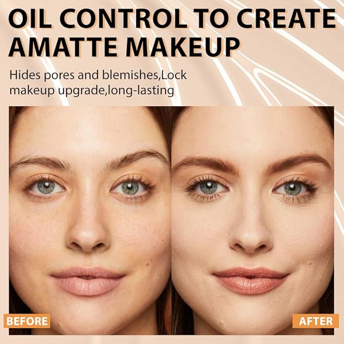 Face Matte Makeup Foundation,Oil Continuous Correction Control Liquid Natural Finish