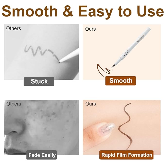 Freckle Pen, Freckle Makeup Pen for Face, Waterproof Skin (Chestnut)