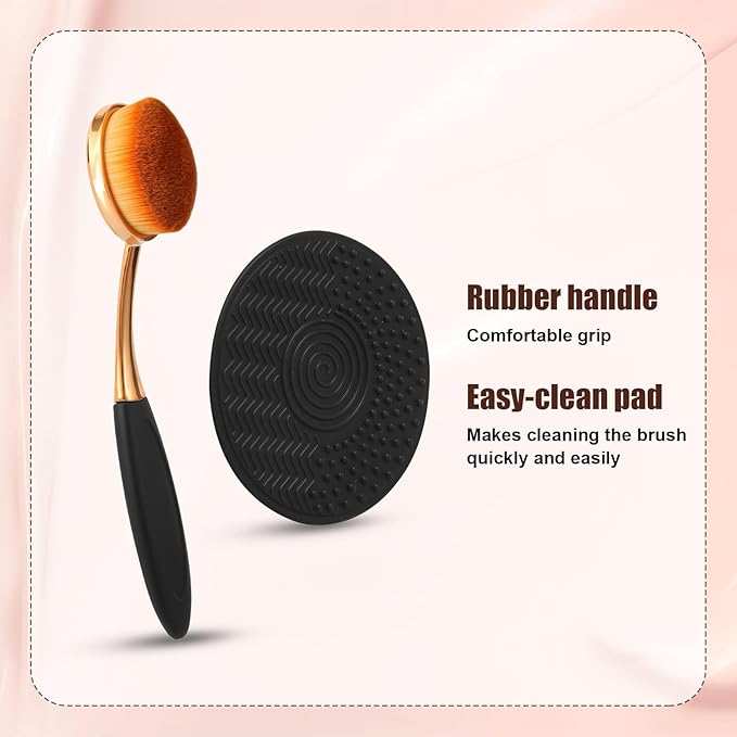 3pcs Sunscreen Applicator Set, Sun Lotion Applicator Portable Sun Cream Brush Practical Rose Gold Sunscreen Brush with Cleaning Mat Travel Size Sunblock Applicator for Kids Adults Families