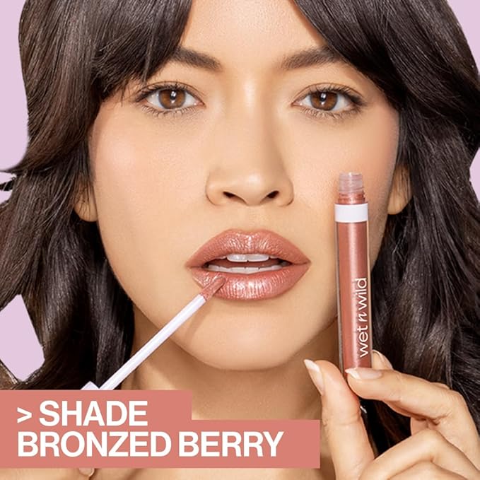 wet n wild MegaSlicks Lip Gloss, Ultra-Glossy, Vitamin-E Enriched, Ultra-Gloss High Shine Moisturizing, Cruelty-Free & Vegan - Crystal Clear