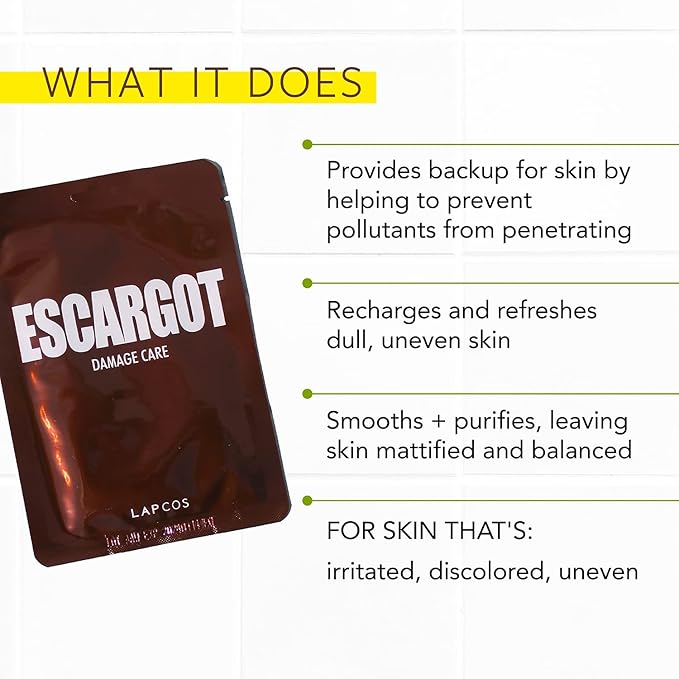 Lapcos escargot sheet mask, daily