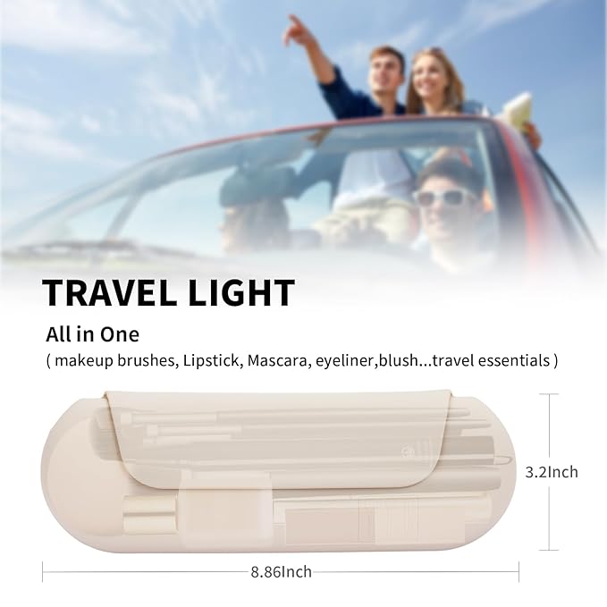 Silicone makeup brush holder travel