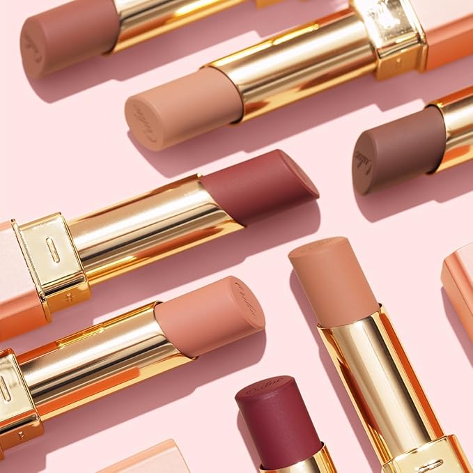 Oulac Color Rich Satin Lipstick - Nude Beige Full Coverage Lip Color, Creamy Silky-Smooth, Moisturizing, Satin Matte Finish, Infused With Shea Butter, Vegan & Clean Beauty, 4g, SG09 Buttercream