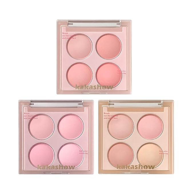 Matte Blush Powder Palette, Blending Mood Cheek, 4