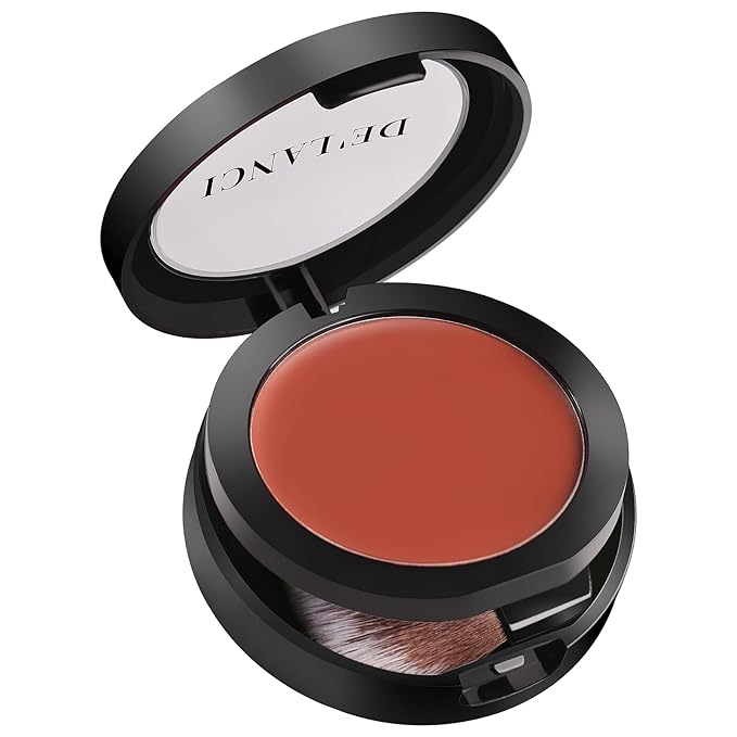 DE'LANCI Flushed Blusher, Glow Finish Korean Blush Natural