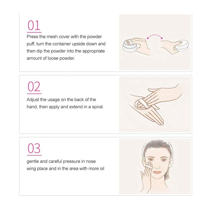 Sonew Makeup Finish Loose Powder, Oil Control ing (02#Ivory White) 15g