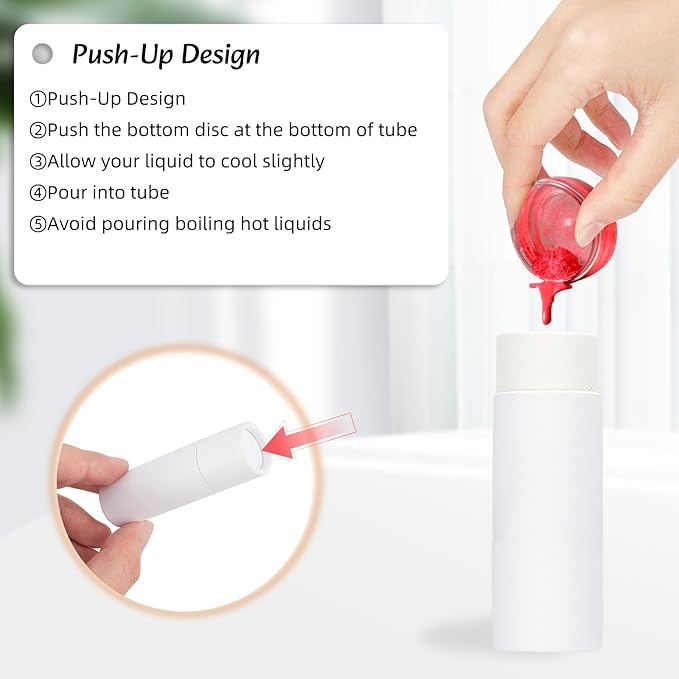 NICENEEDED 15 Pcs Kraft Paper Lipstick