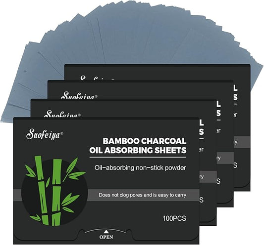 Natural Bamboo Charcoal Oil Absorbing Tissues - 4pk/400