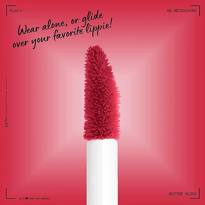 NYX PROFESSIONAL MAKEUP Butter Gloss, Non-Sticky Lip Gloss - Red Velvet (Deep Red)