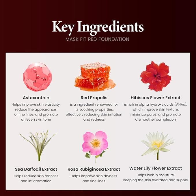 TIRTIR Mask Fit Red Foundation + Puff Set 21N Ivory