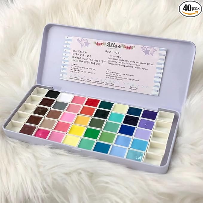 Gel palette Painting gel for nail art 40colors