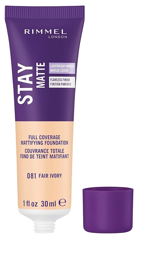 Rimmel London Stay Matte Liquid Mousse - 081 Control, Oil-Free, 1oz