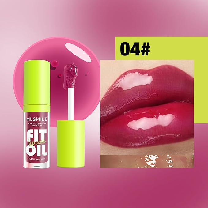 8 Colors Lip Oil Lip Glaze, Hydrating Lip