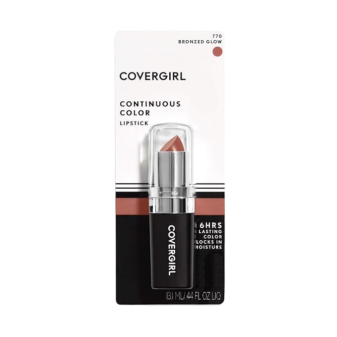 COVERGIRL Continuous Color Lipstick Bronzed Glow 770 & It's Your Mauve 030, 0.13 Oz (Packaging May Vary)