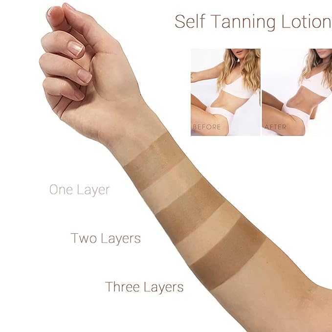 Self Tanners - Get a Gradual Tan with Our Sunless Tanning Lotions, Non-Toxic and Buildable Formula for a Golden Glow on Body and Face (6.33 FL Oz / 180ML)
