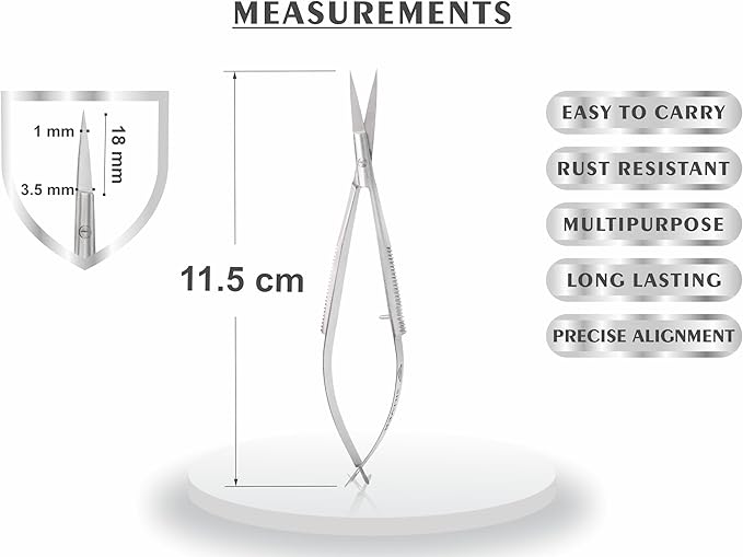 Cuticle scissors extra fine curved