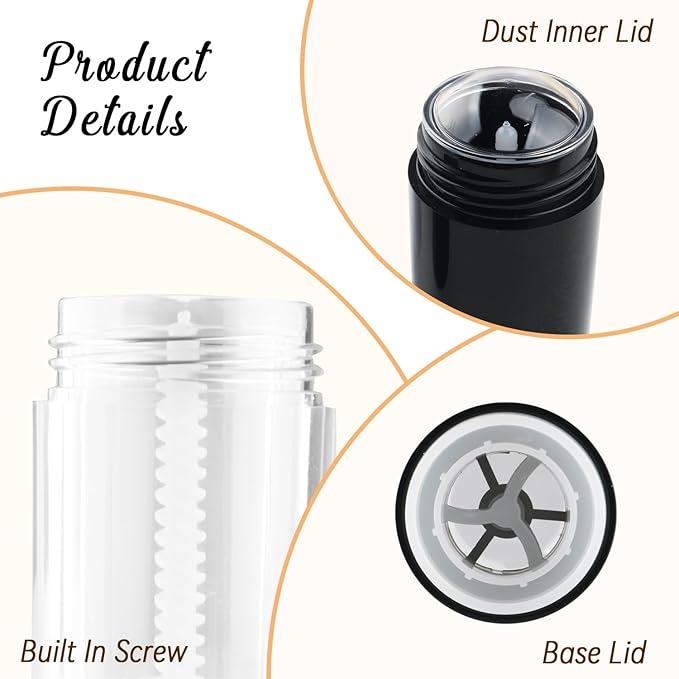 12 Pieces 15g Black Plastic Deodorant Tubes,Lipstick