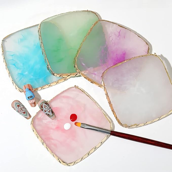 Square Nail Art Palette Painting Makeup Palette Tray