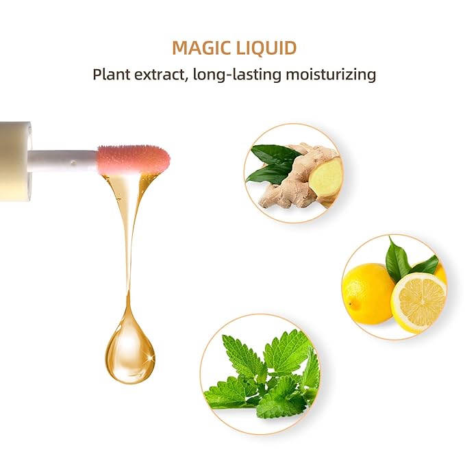 LAMUSELAND 3Pcs Mini Cute Lip Oil, Hydrating