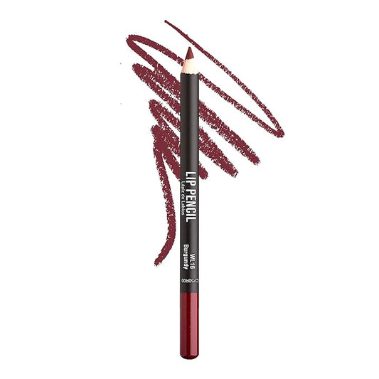 Professional Slim Lip Pencil, Creamy Soft Lip Liner, Smooth Long-Lasting Rich Lip Color, Natural Lip Makeup, Water-Resistant Lip Crayon (Burgundy)