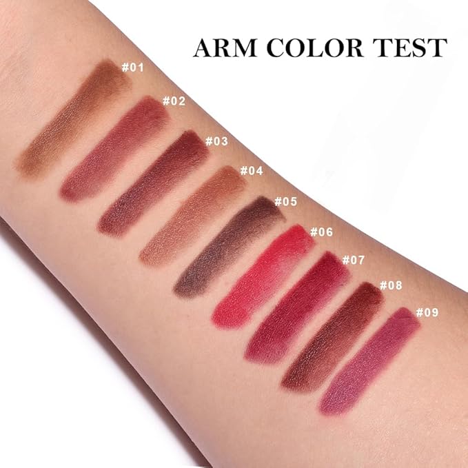 2Pcs Gradient Matte Lipstick Crayon Lip Liner pencil, Flawless Contour Gradual Ombre Effect lip Pencil, Lipstick for Women Long Lasting Waterproof Smudge Proof Lipstick Pencil 03#+08#