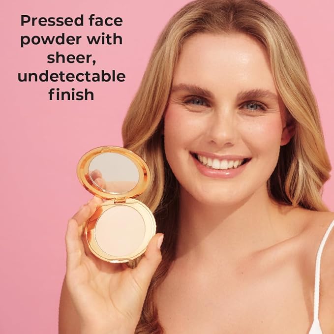 MCoBeauty Miracle Flawless Pressed Powder, Fair Shade, Oil-Control, Free Cosmetics