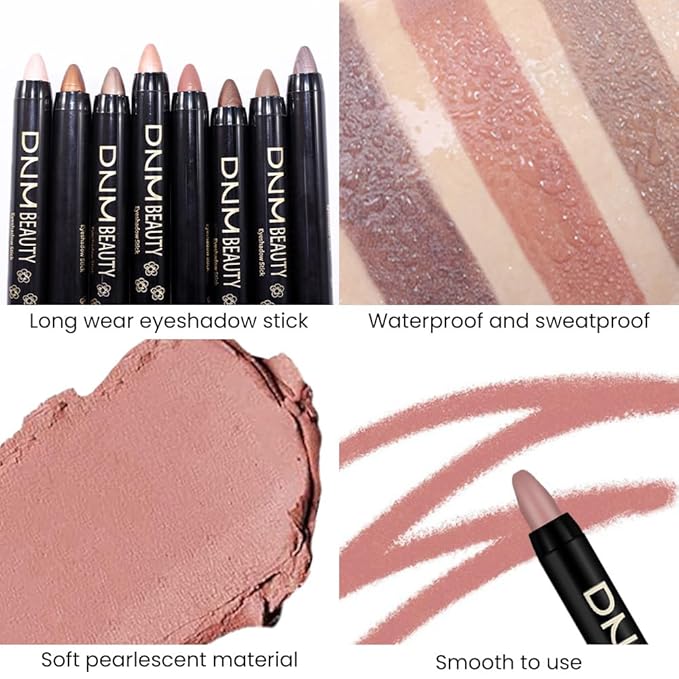 evpct Putty Matte Cream Eye Shadow Brightener Sticks Set for Eyes, Putty Matte Pencil Eye shadow Applicator Stick Pen Palette Makeup Waterproof sombras en crema para ojos 23#