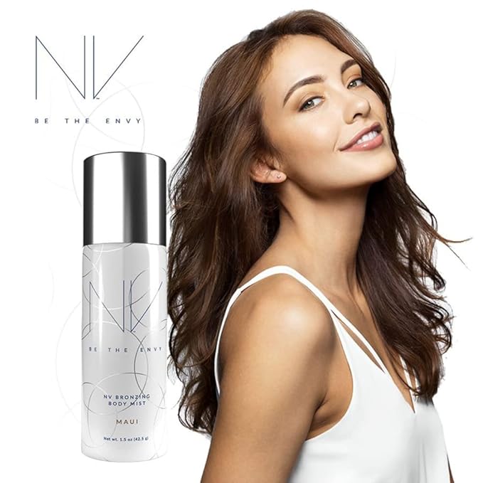 NV Bronzing Body Mist Buildable Coverage Professional Airbrush Finish with Vitamins A, D, E and Aloe, 2-pack of 1.5 ounces, Maui