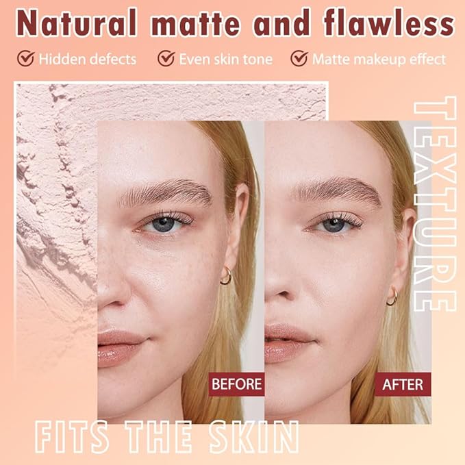 Oil Control Face Pressed Powder, Matte powder setting 1 Pcs)