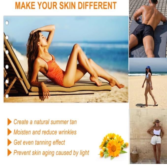 Luxury Intensive Tanning Gel Intensive Tanning Luxe Gel 5oz 1PCS Natural Tanning Accelerator Cream Gel for Natural Tan Skin, Tanning Cream for Sunbeds & Outdoor Sun