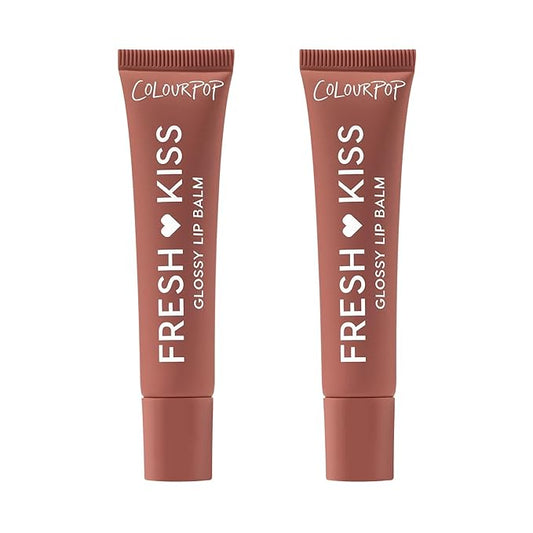 ColourPop Fresh Kiss Glossy Lip Balm - Hydrating Lip Care Enriched with Peptides, Hyaluronic Acid, Shea Butter & Vitamin E for an Ultra-Cushiony Formula - Chocolate Milkshake (2 Count)